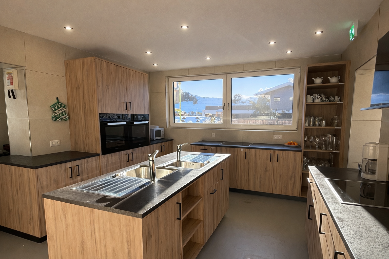 Kitchen Communal kitchen at Haus Bergland Dorfglück in Söll am Wilden Kaiser in Tyrol