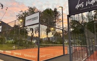 2 padel tennis courts in Söll am Wilden Kaiser—right next to the Haus Bergland apartment complex with its luxury vacation apartments.